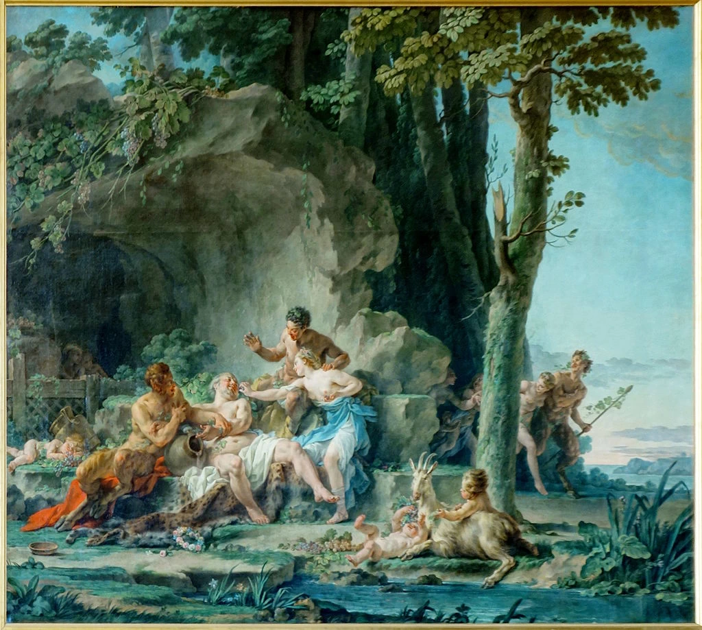 Hallè Noël - Eglée spalma Sileno di more per costringerlo a cantare la storia del mondo, Palais des Beaux, Arts di Lille